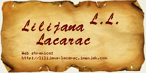 Lilijana Laćarac vizit kartica